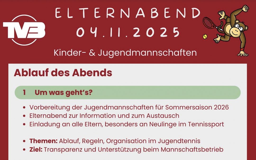 Elternabend 2025 Kinder- und Jugendmannschaften