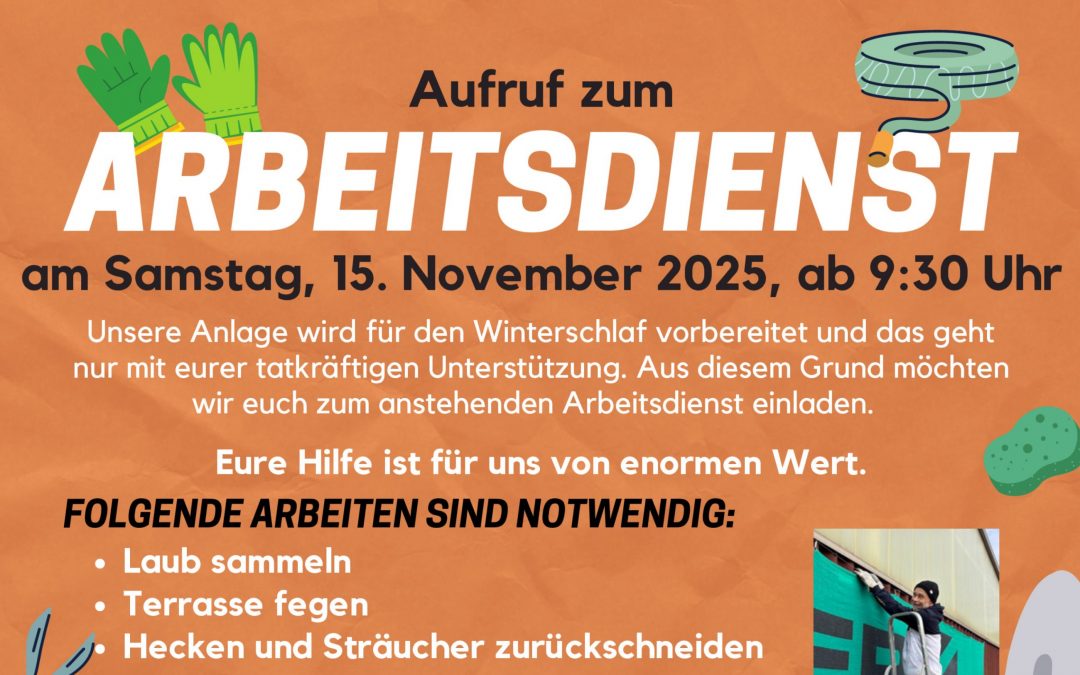Beitragsbild Arbeitsdienst 2025 November