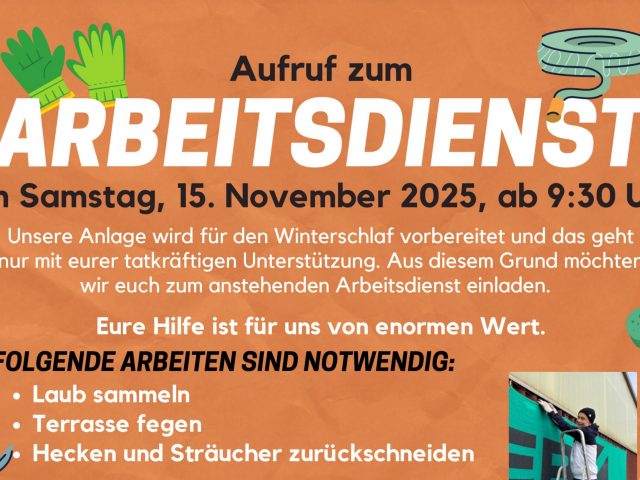 Arbeitsdienst am 15. November