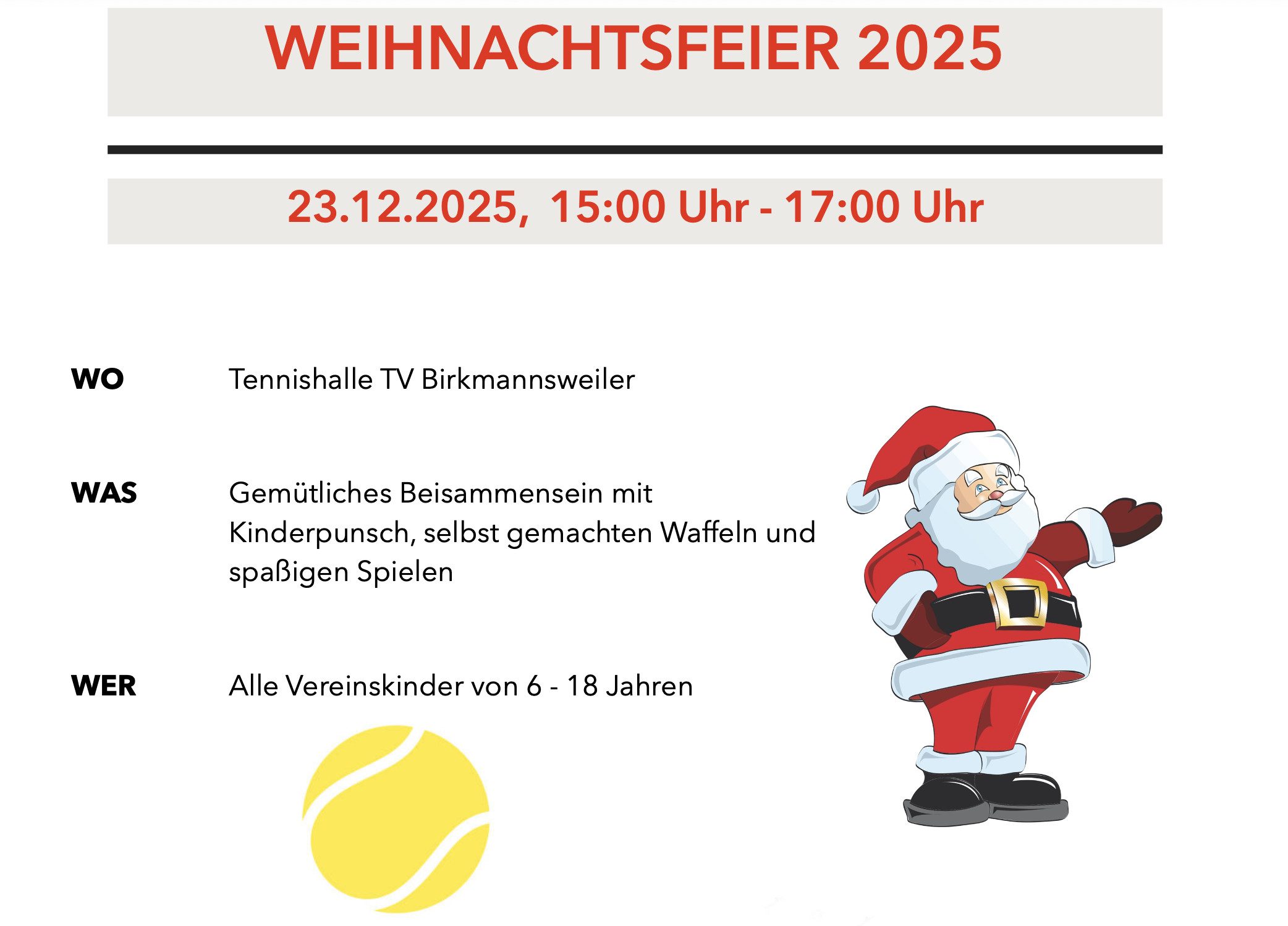 Termin Weihnachtsfeier