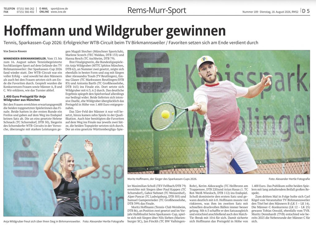 Abschlussbericht Sparkassen-Cup 2026